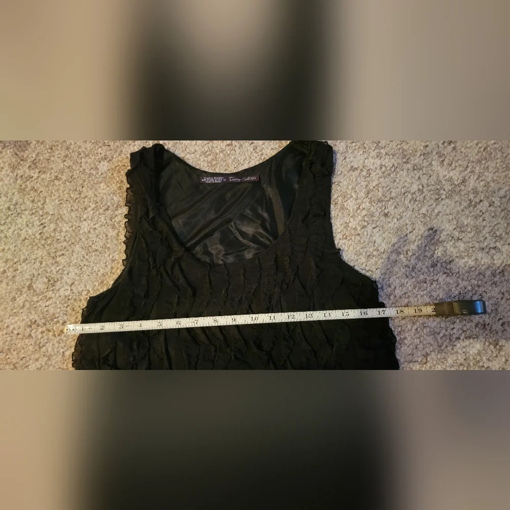 Zara Black Ruffled Mini Dress - Picture 6 of 15
